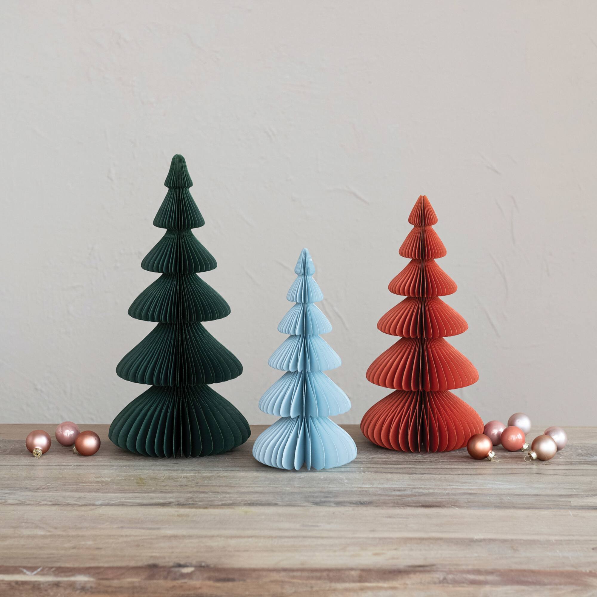 Hello Honey® 16" Green Paper Folding Honeycomb Standing Tree